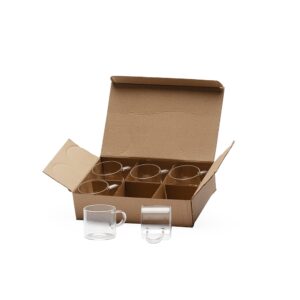 Kit Xícaras de Vidro 6 Peças Personalizada