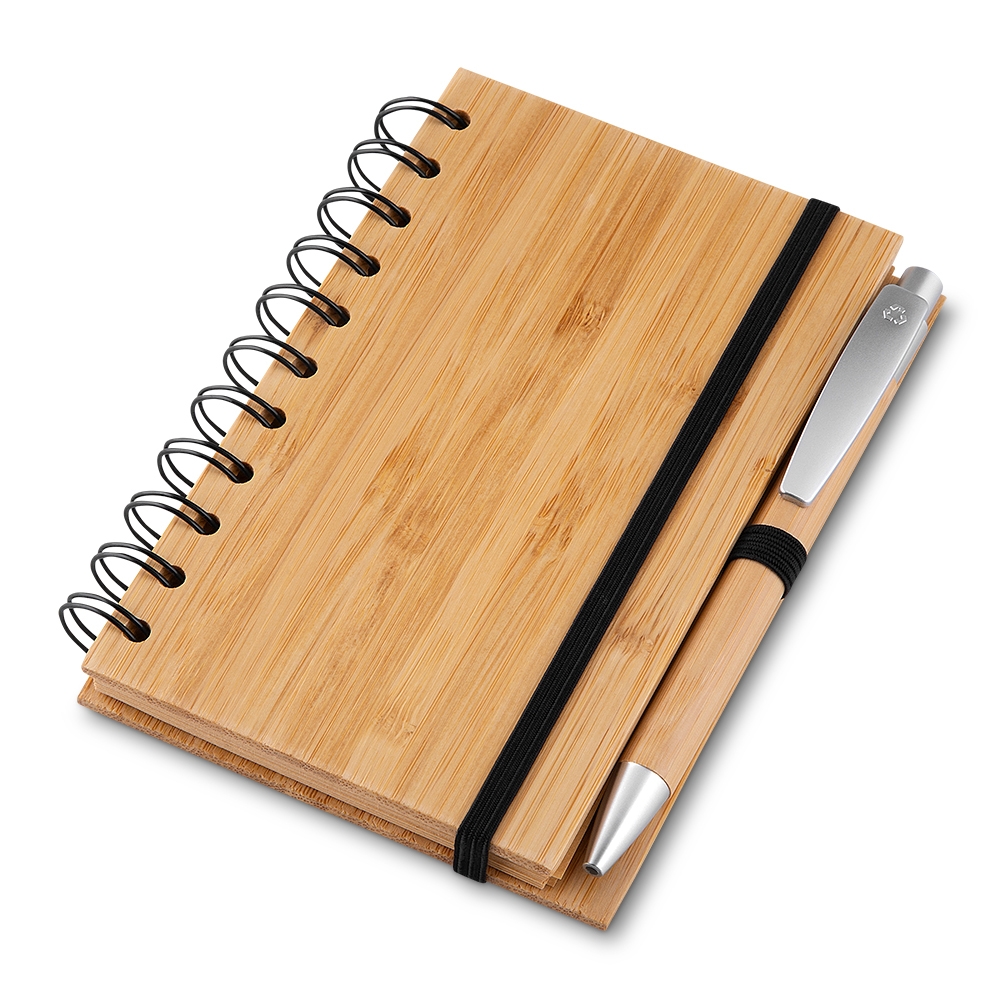 Caderno Bambu Ecológico Com Caneta Para Brindes