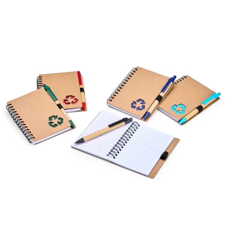 Caderno Ecológico com Caneta Personalizada