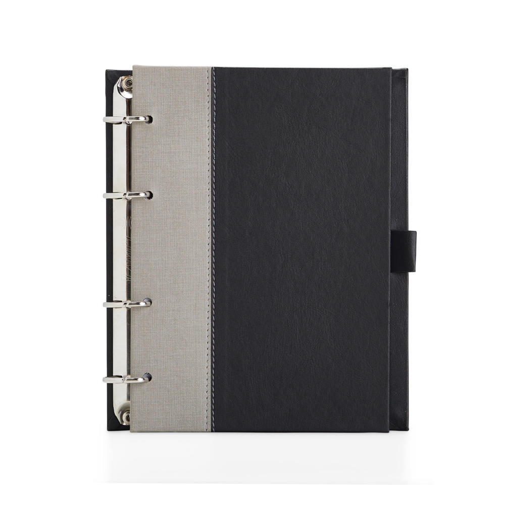 Caderno Fichário de Couro Sintético Customizado