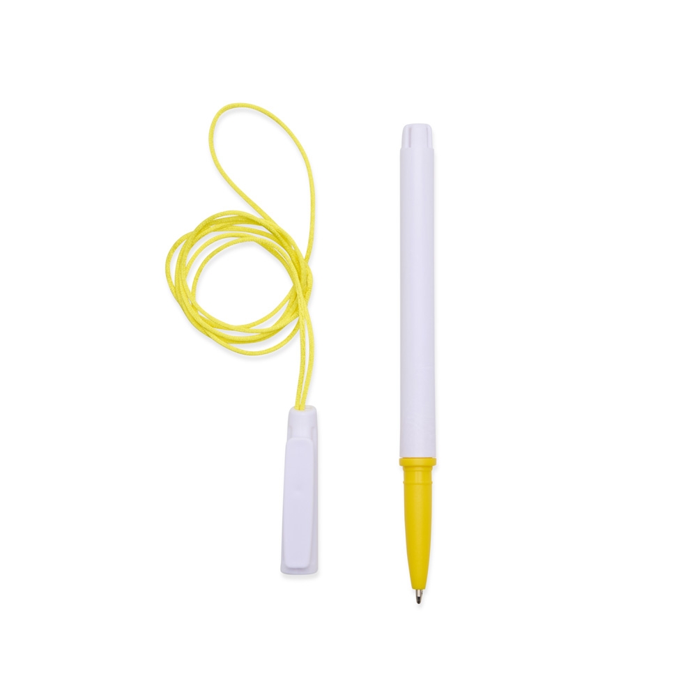 Caneta Plástica Com Cordão - Imagem 3