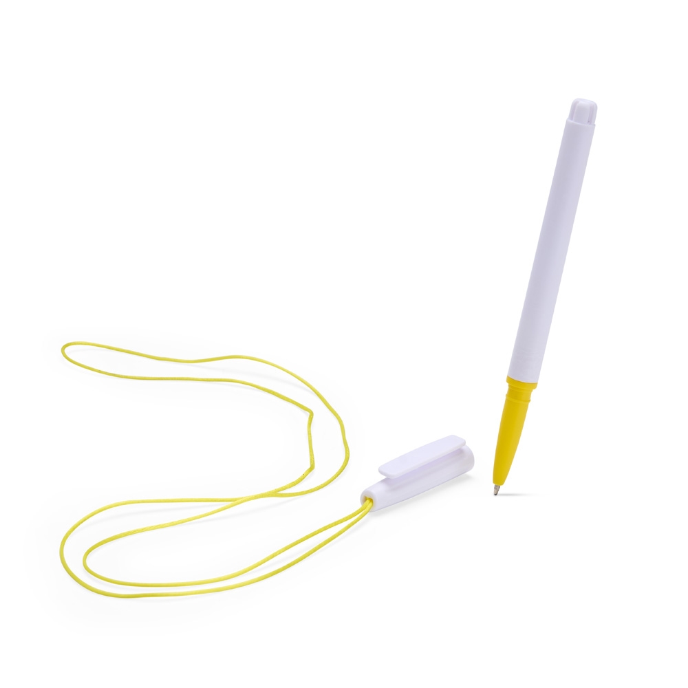 Caneta Plástica Com Cordão - Imagem 4