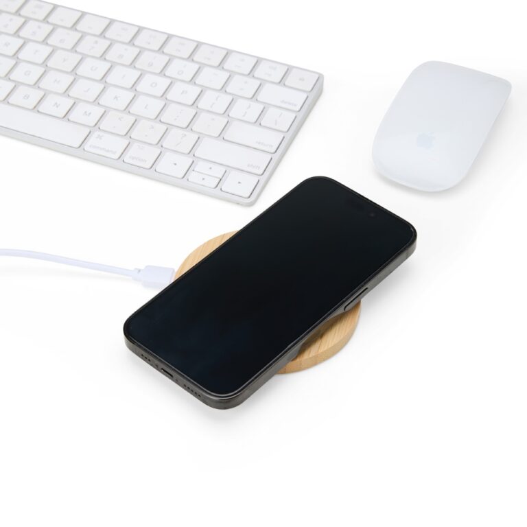 Carregador De Bambu Via Indução Personalizado