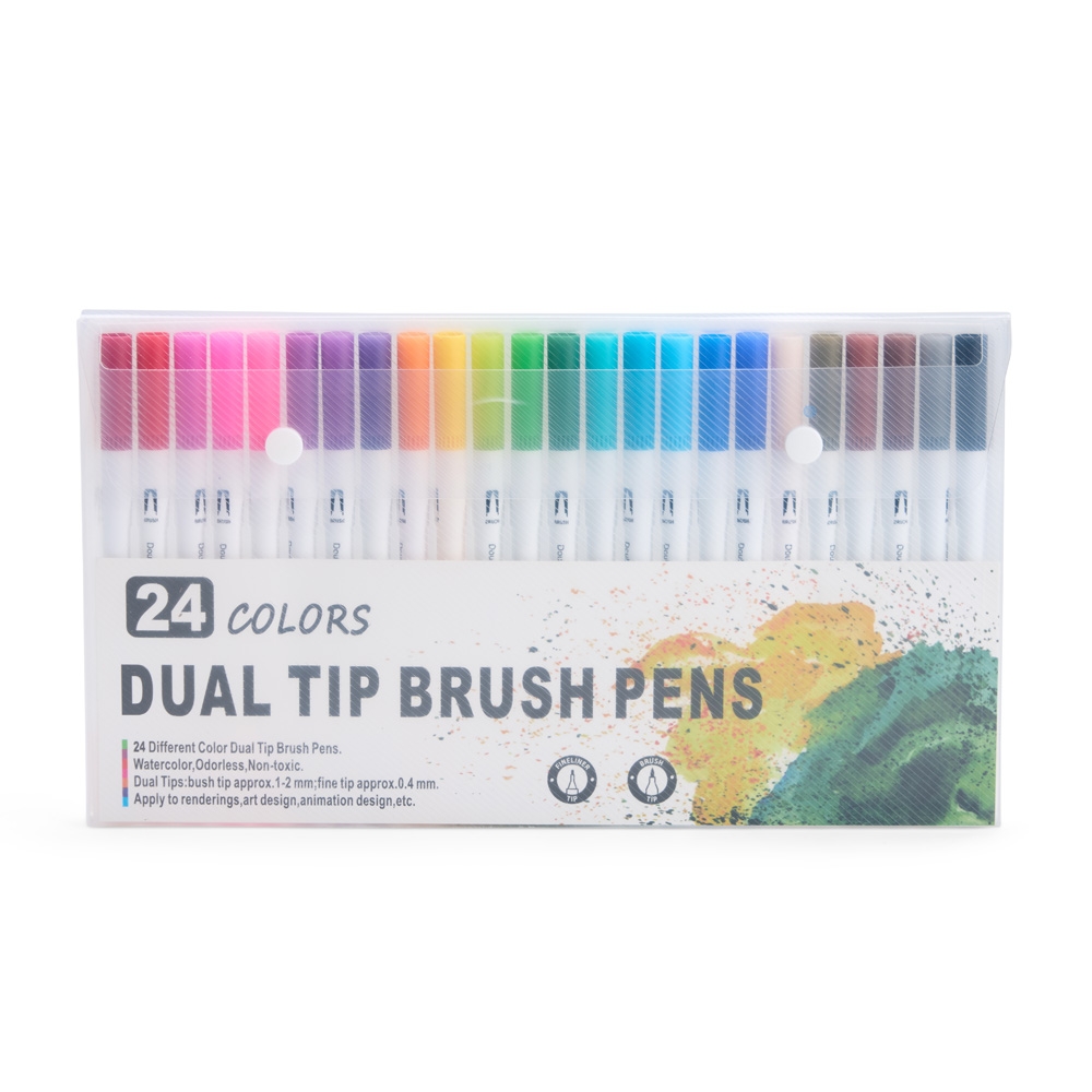 Kit Canetinhas Ponta Dupla Com 24 Cores - Imagem 4