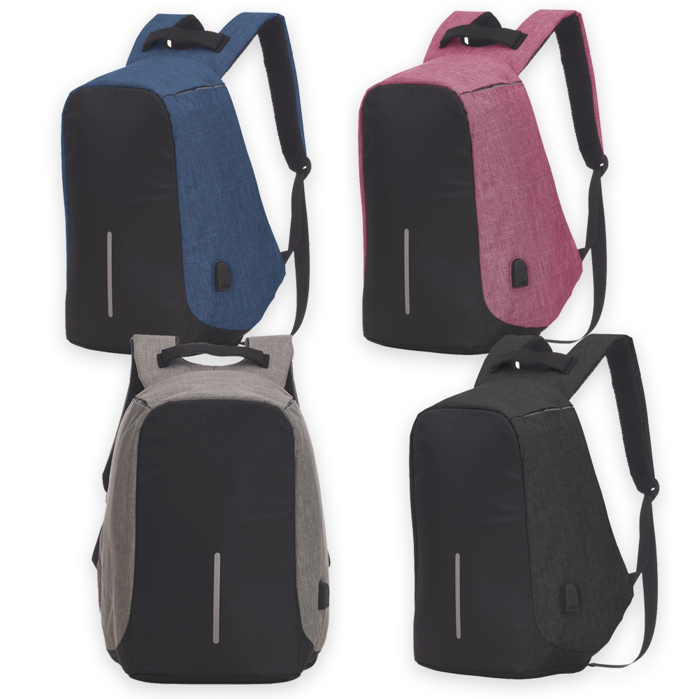 Mochila Poliéster Anti-Furto USB - Imagem 2