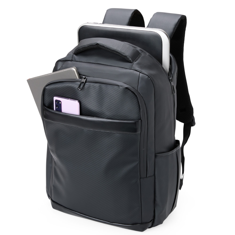 Mochila Couro Sintético USB 21 Litros - Imagem 2