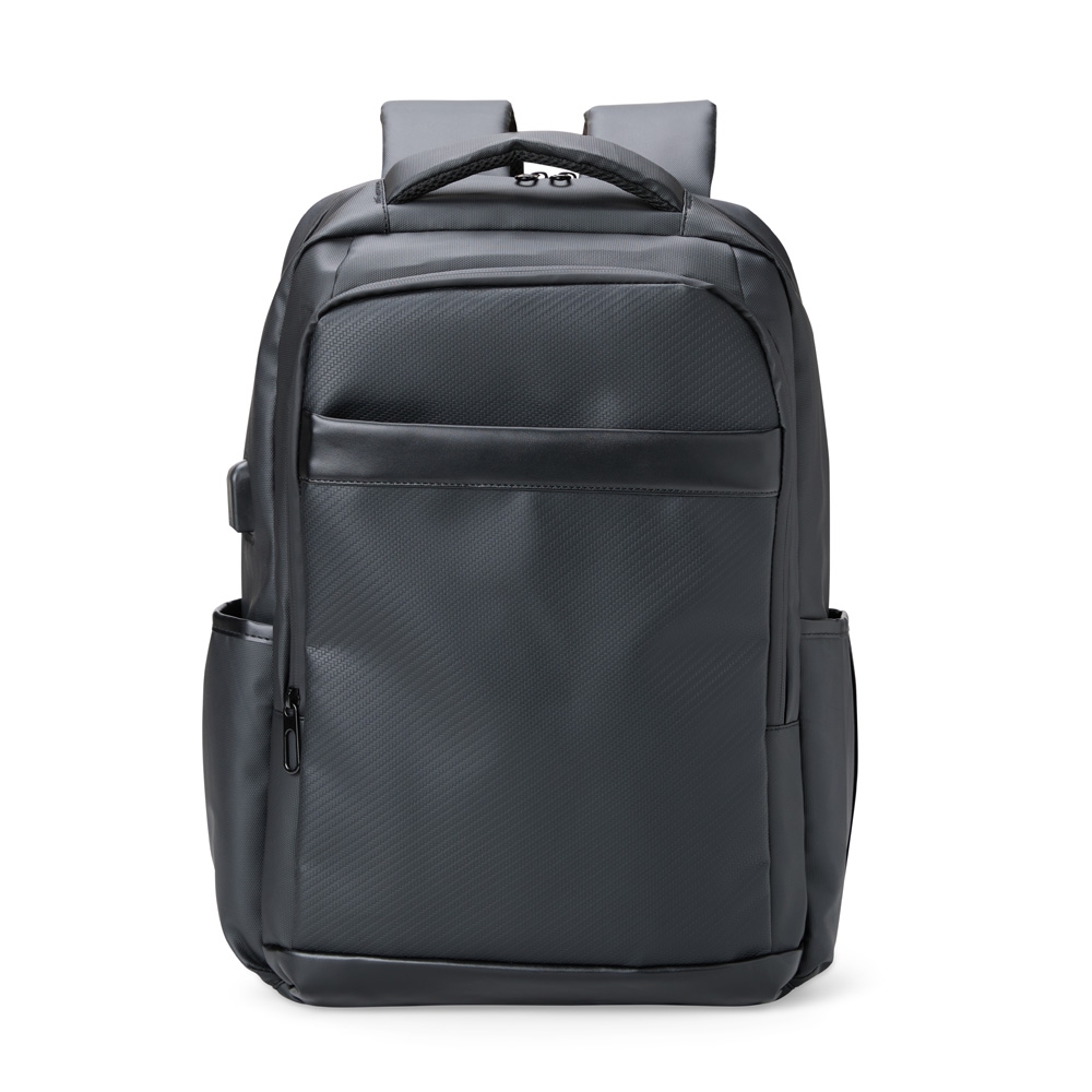 Mochila Couro Sintético USB 21 Litros - Imagem 3