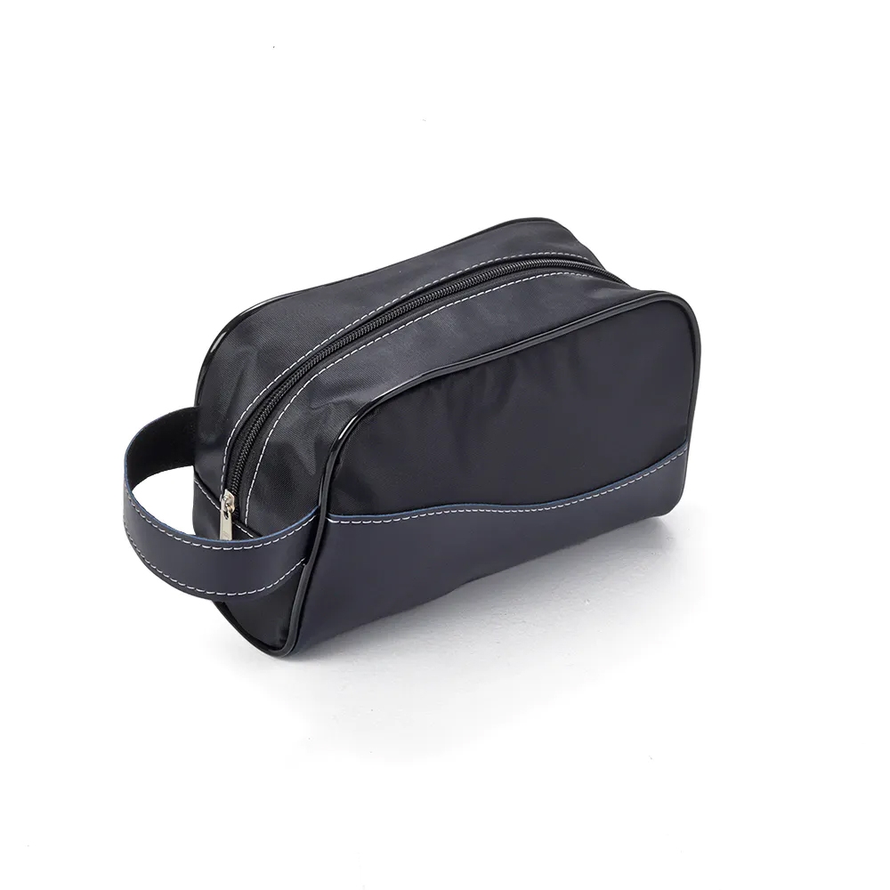 Nécessaire de Couro Sintético e Nylon