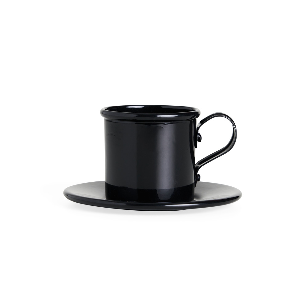 Xícara 100ml com Pires em Alumínio Personalizada - Elegância Única