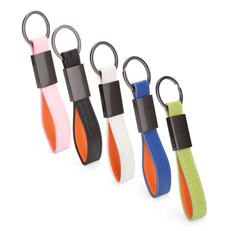 Chaveiro Metal Com Couro Sintético Personalizado