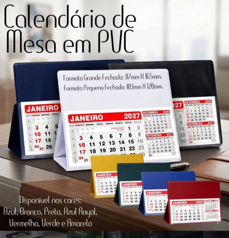 Calendário 2027 De Mesa Personalizado