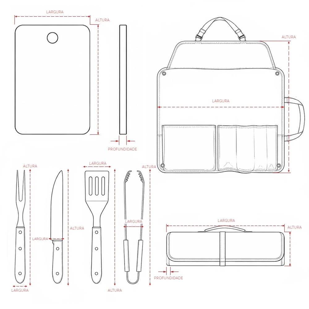 Kit Churrasco Personalizado Com Avental - Imagem 2