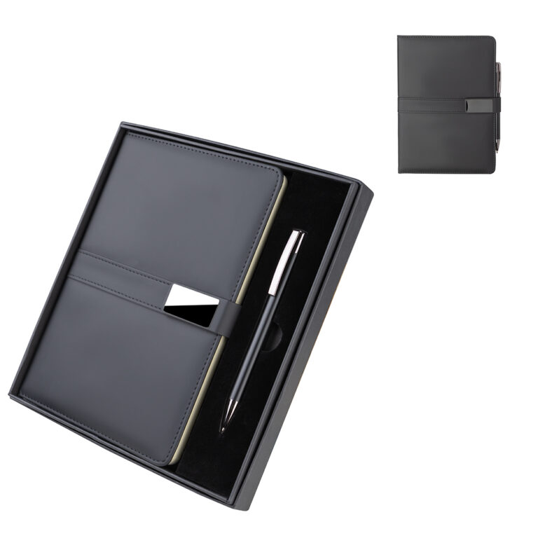 Kit de brinde corporativo caderno caneta caixa personalizado
