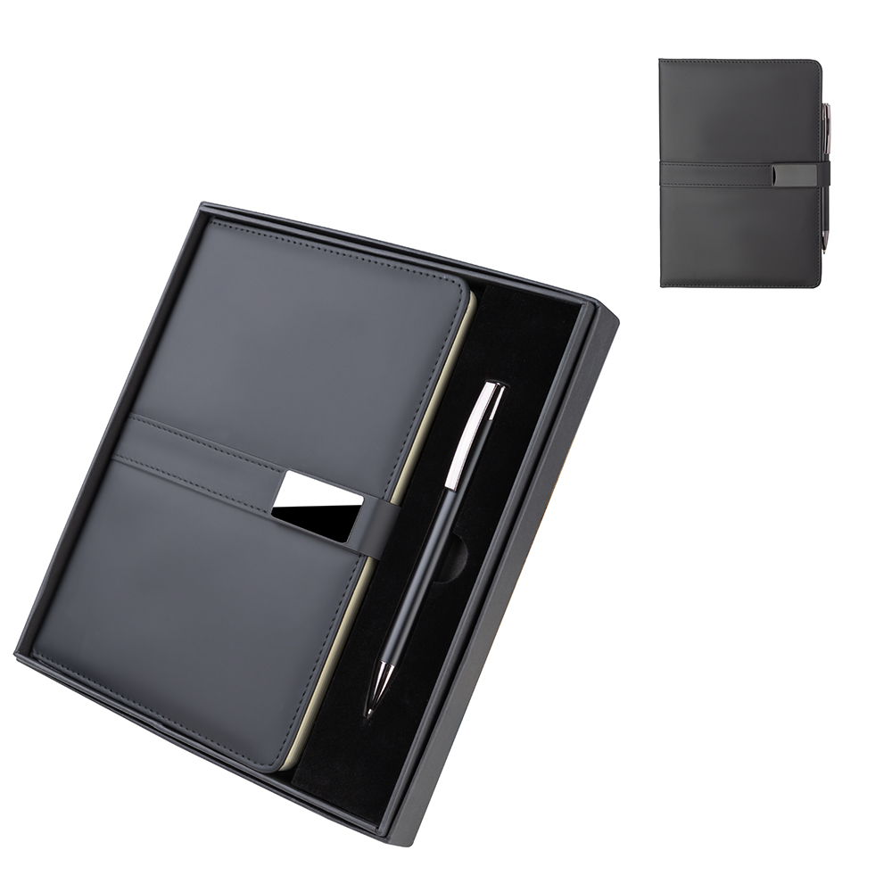 Kit de brinde corporativo caderno caneta caixa personalizado